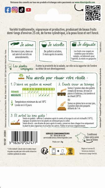 Potagères - Concombre Marketer - MEDIA_PACKAGING_VERSO